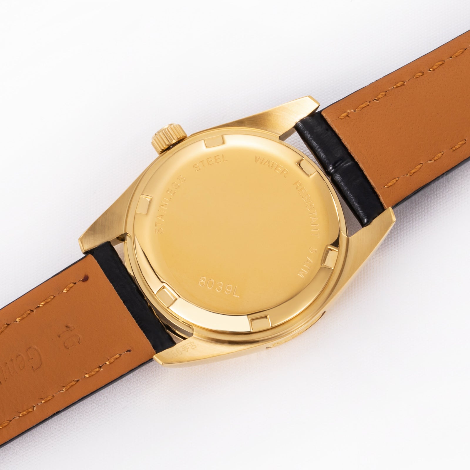 New Luxury Women' s Quartz Wristwatches 30.5mm 24K Gold Fashion Ladies Calendar Watch Premium Leather Strap Waterproof