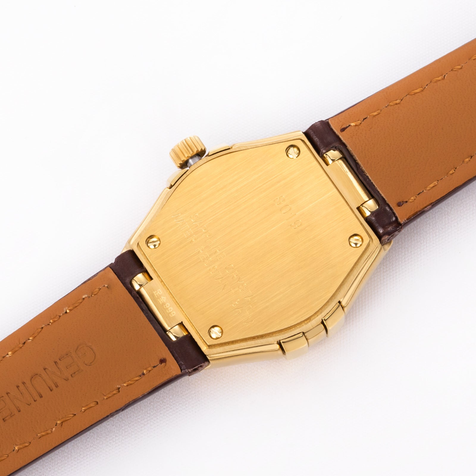 New Luxury Women' s Wristwatches 28mm 24K Gold Fashion Calendar Quartz Watch Premium Leather Strap Waterproof Gifts for Women