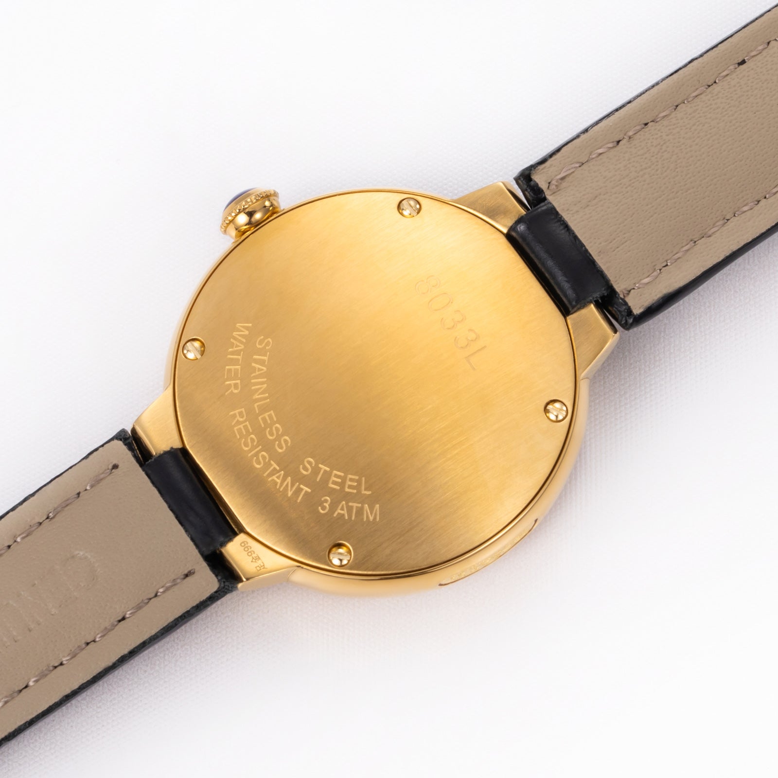 New Luxury Women's Quartz Watch 33mm 24K Gold Fashion Ladies Calendar Watch High-Grade Leather Strap Waterproof