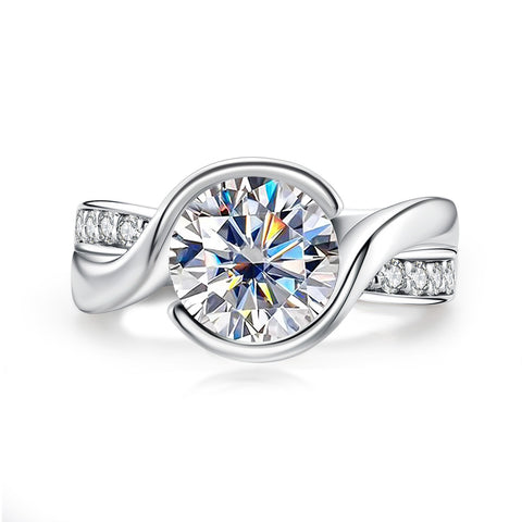 Tension Moissanite Diamond Engagement Ring (1/2/3CT)