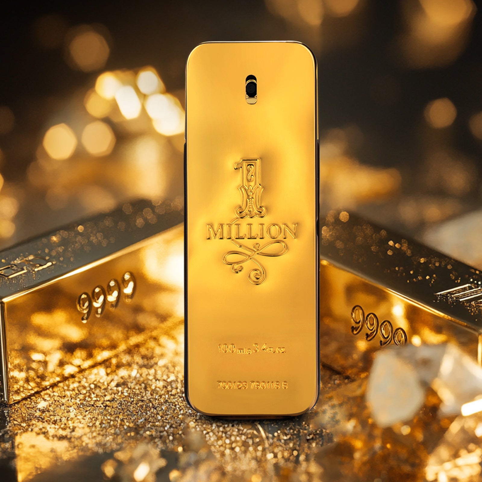 Million Gold Men's Cologne, Strong Spicy Masculine Fragrance, 100ml