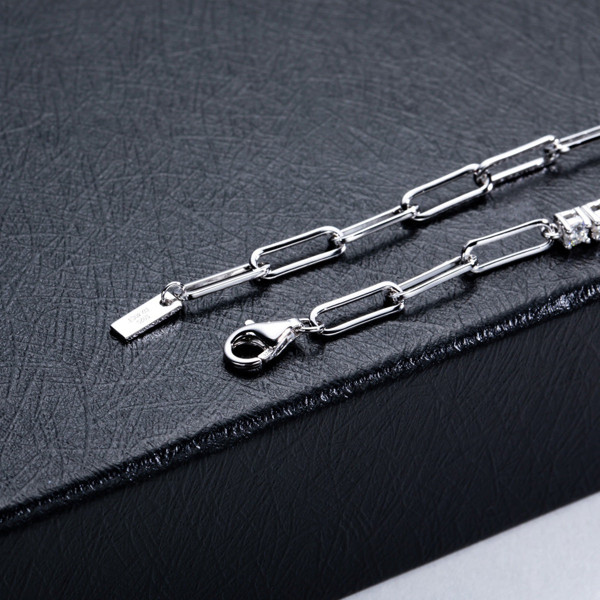 S925 Silver 3.0mm Moissanite Half Bracelet