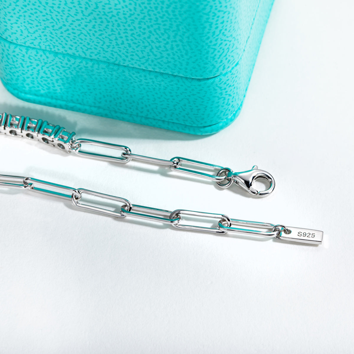S925 Silver 3.0mm Moissanite Half Bracelet