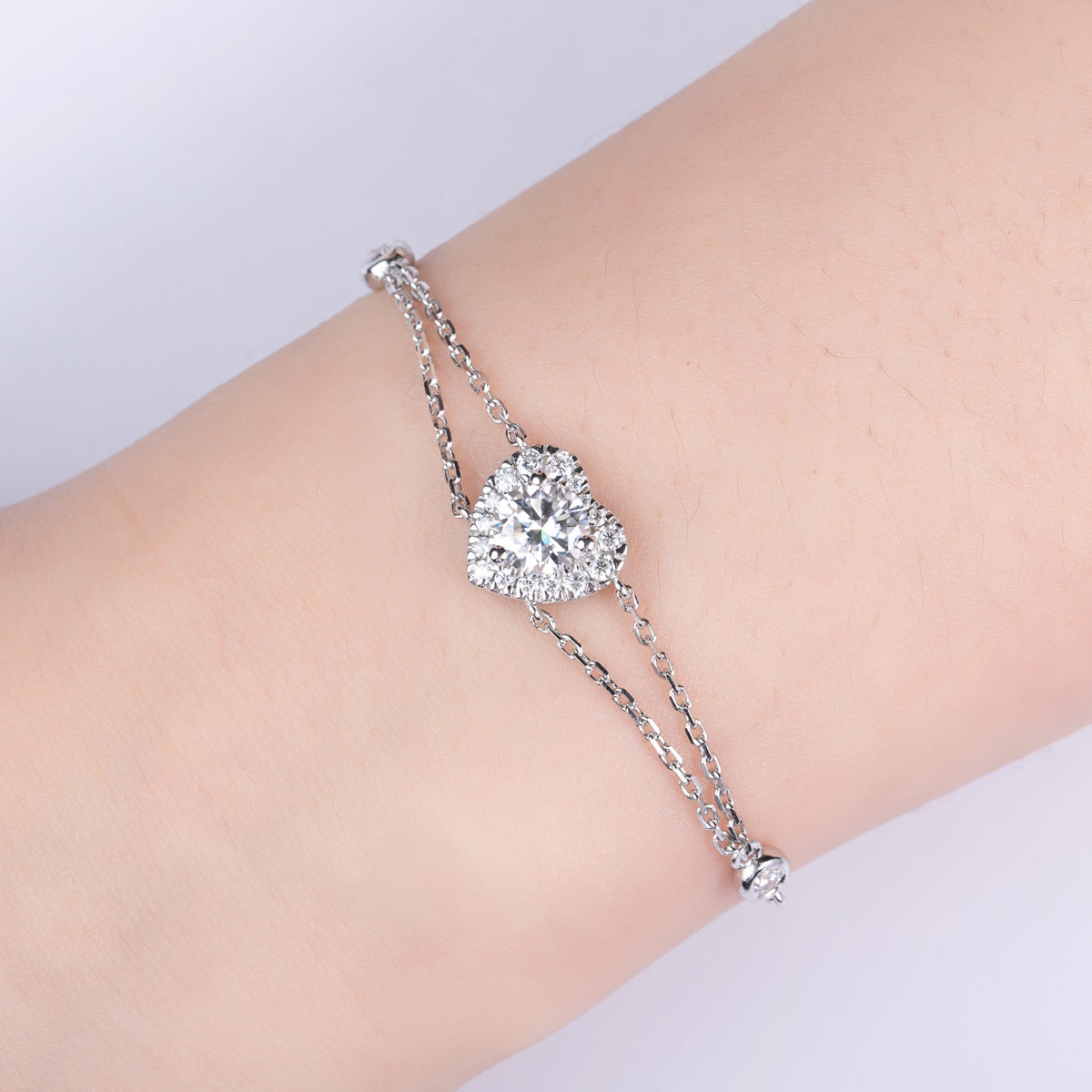 S925 Sterling Silver Moissanite Wholehearted Love Bracelet