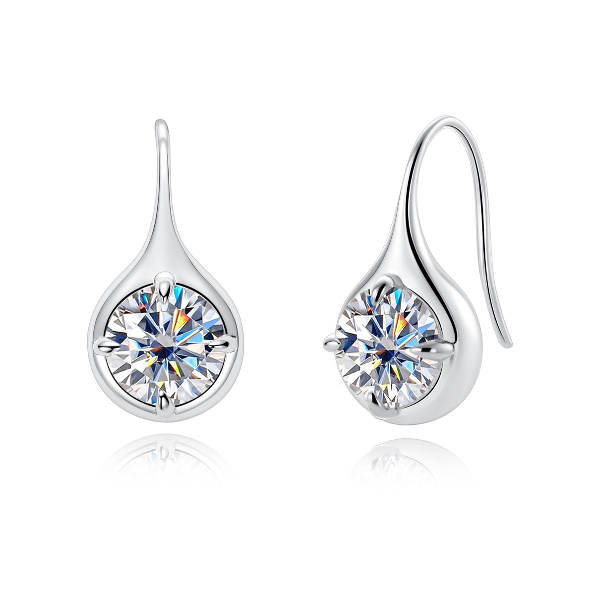 S925 Silver Moissanite Drop Earrings
