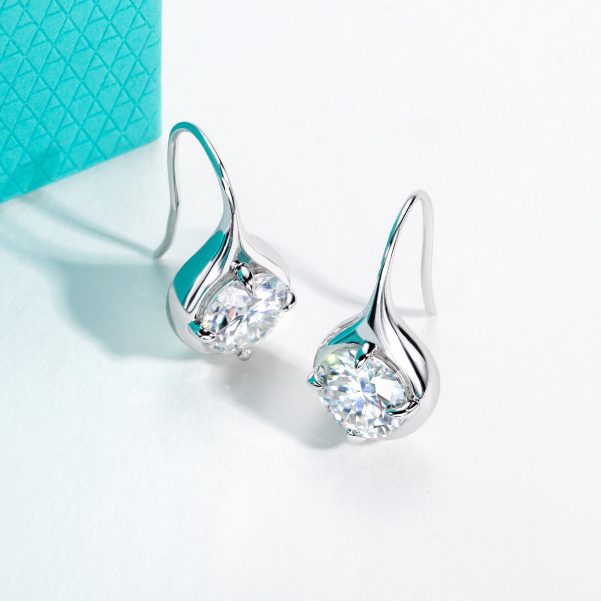 S925 Silver Moissanite Drop Earrings