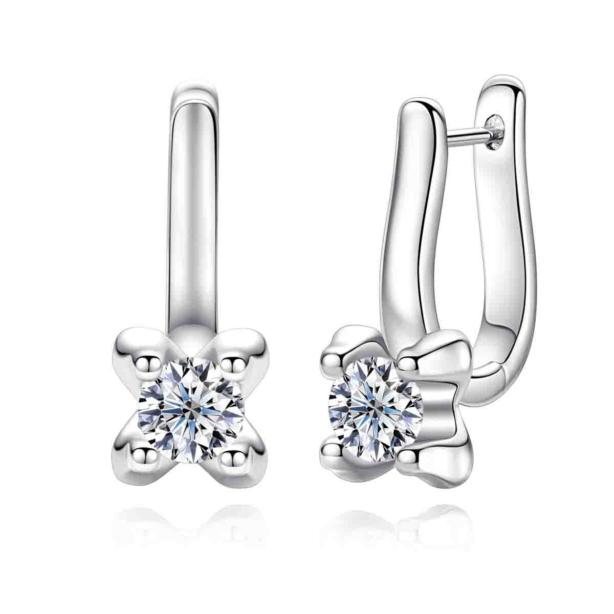 5mm 0.5CT Moissanite Stud Earrings Pair