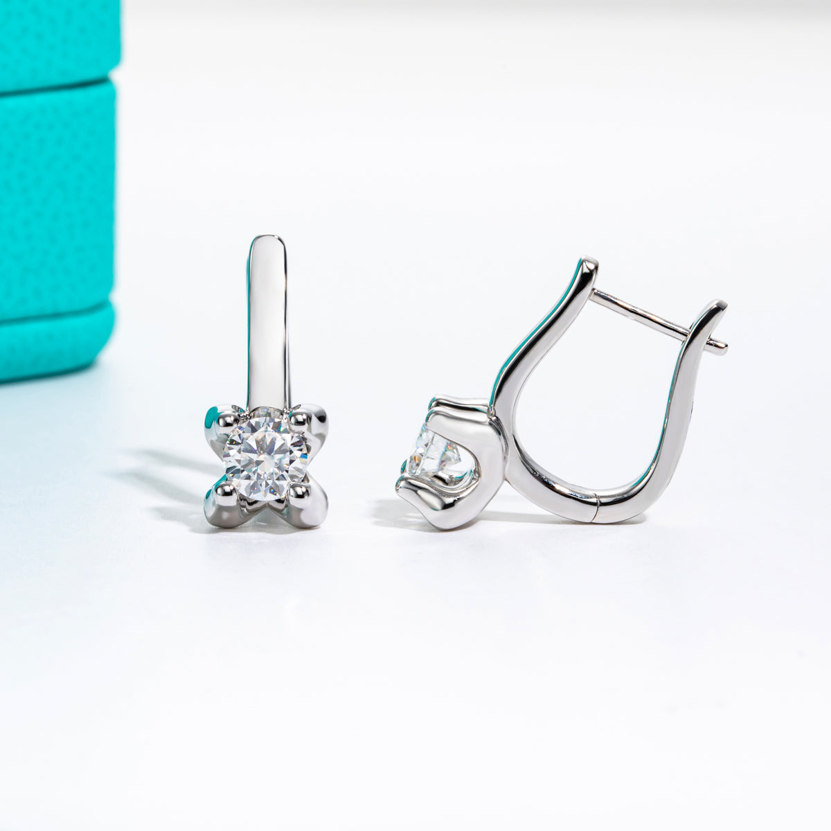 5mm 0.5CT Moissanite Stud Earrings Pair