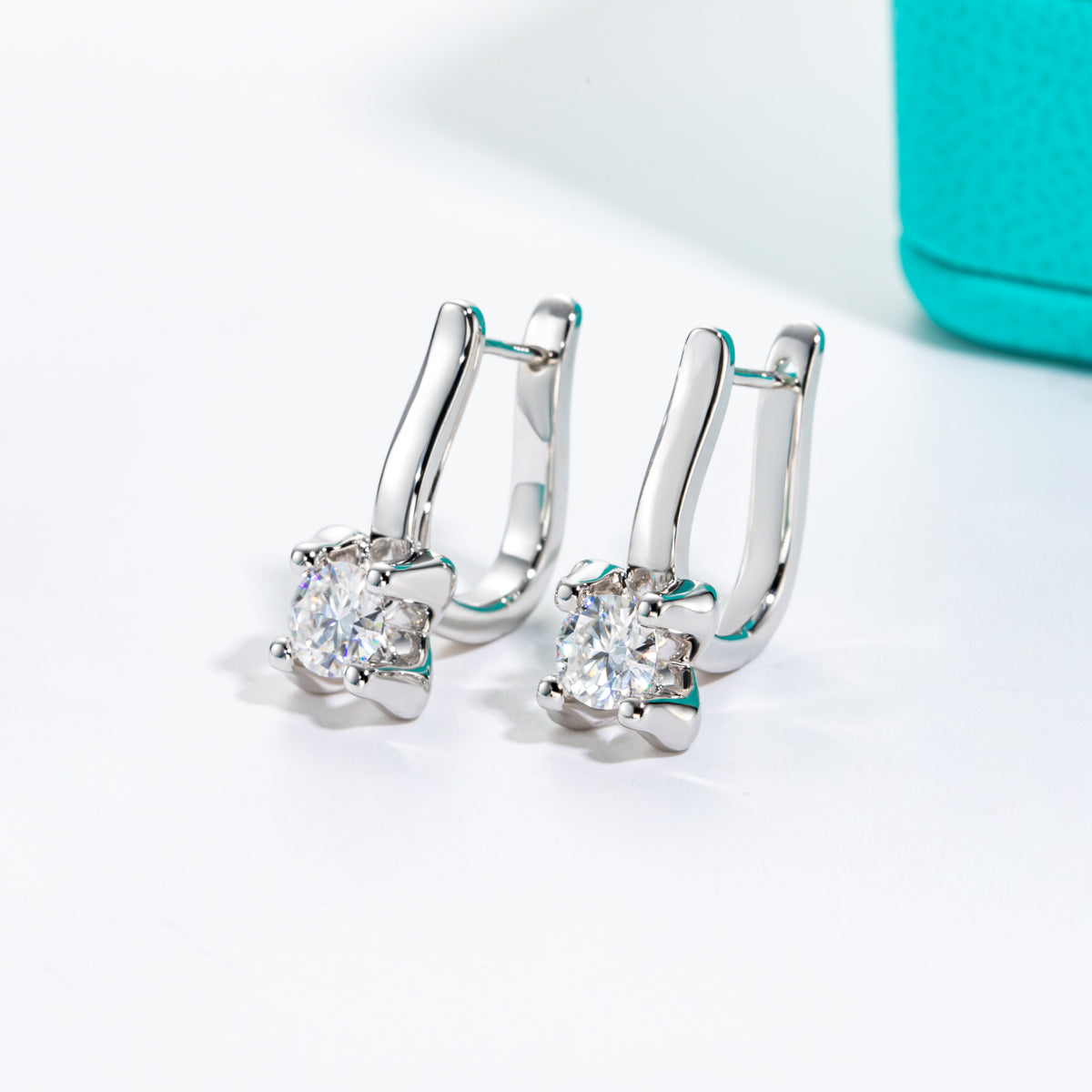 5mm 0.5CT Moissanite Stud Earrings Pair
