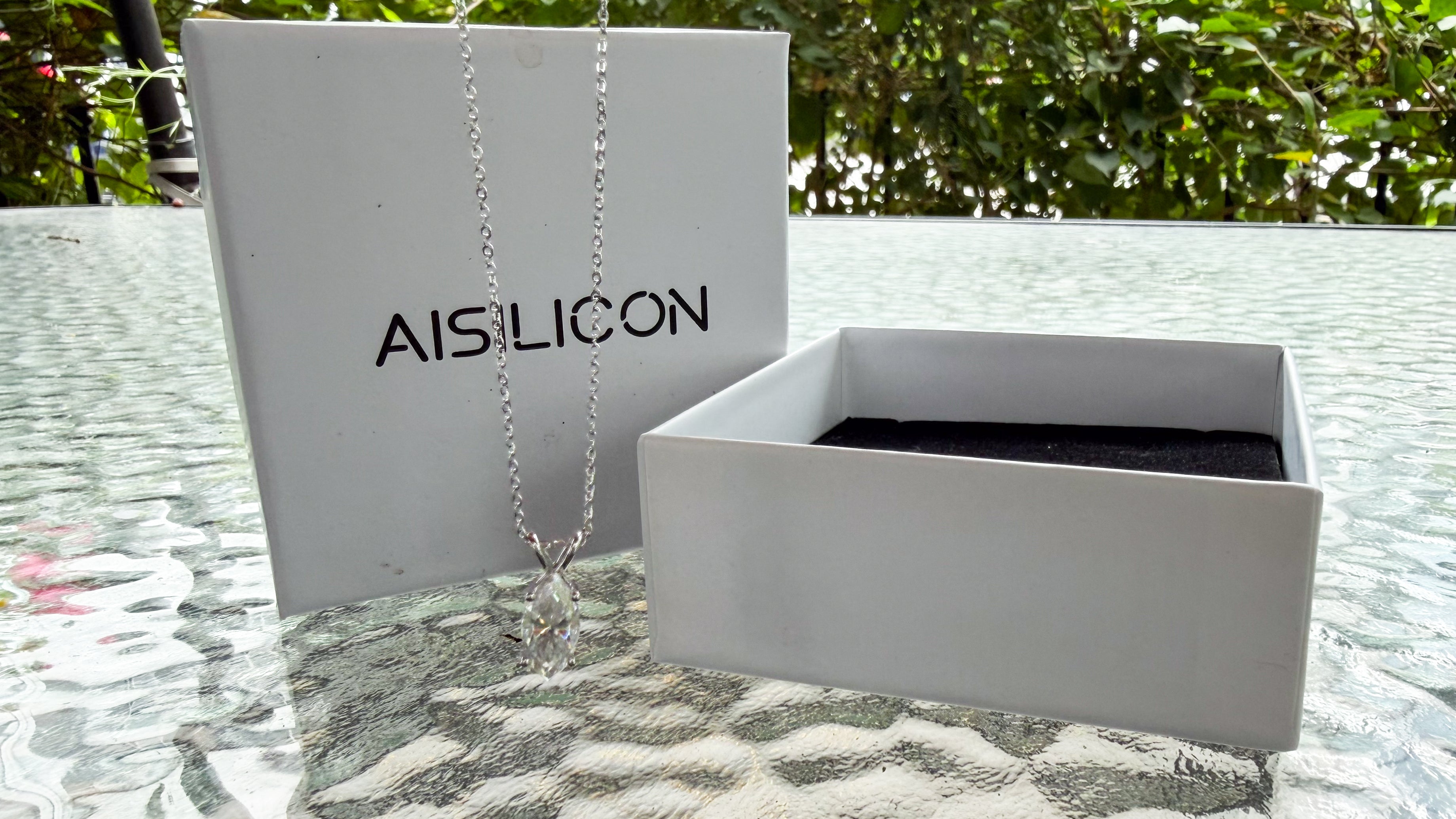 AiSilicon 925 Sterling Silver Moissanit Necklaces