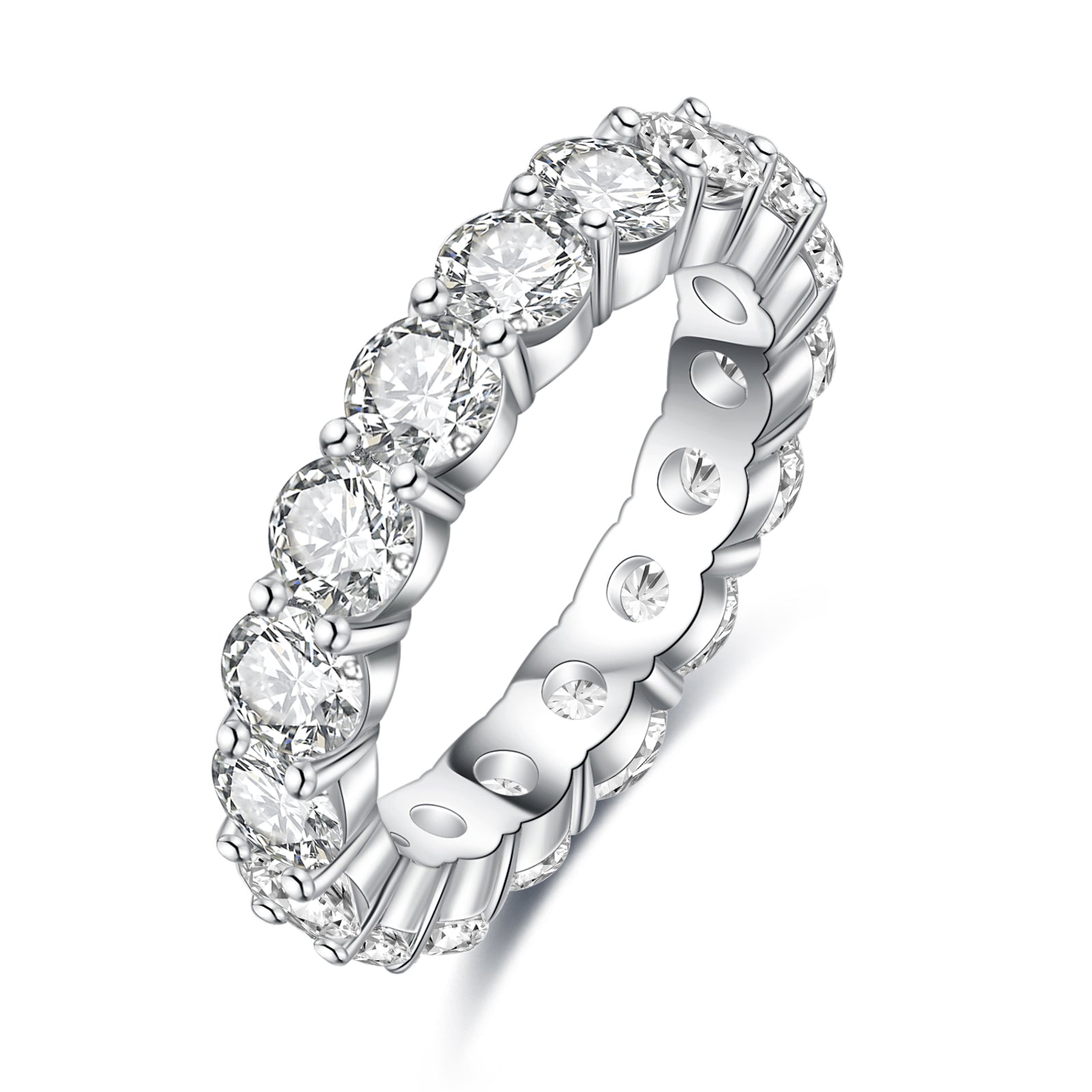 Round Cut Moissanite Wedding Band (5 cttw)