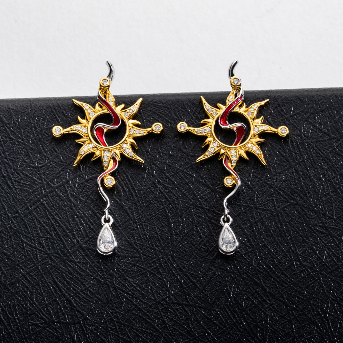 S925 Silver Drought Goddess Ba Moissanite Drop Earrings