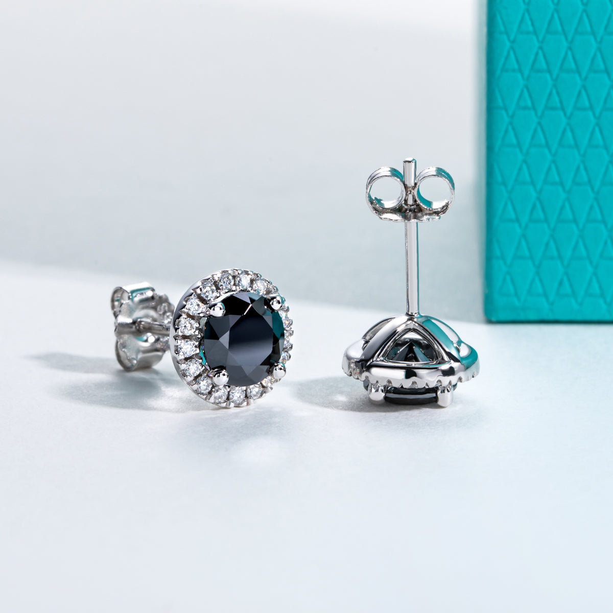 S925 Sterling Silver Moissanite Stud Earrings