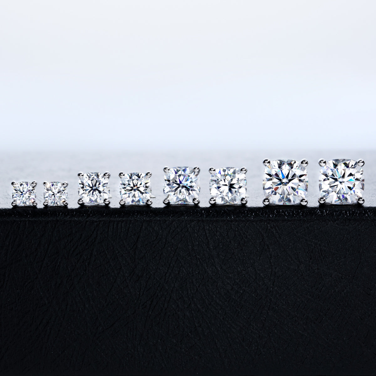 S925 Silver Moissanite Cushion Cut Stud Earrings