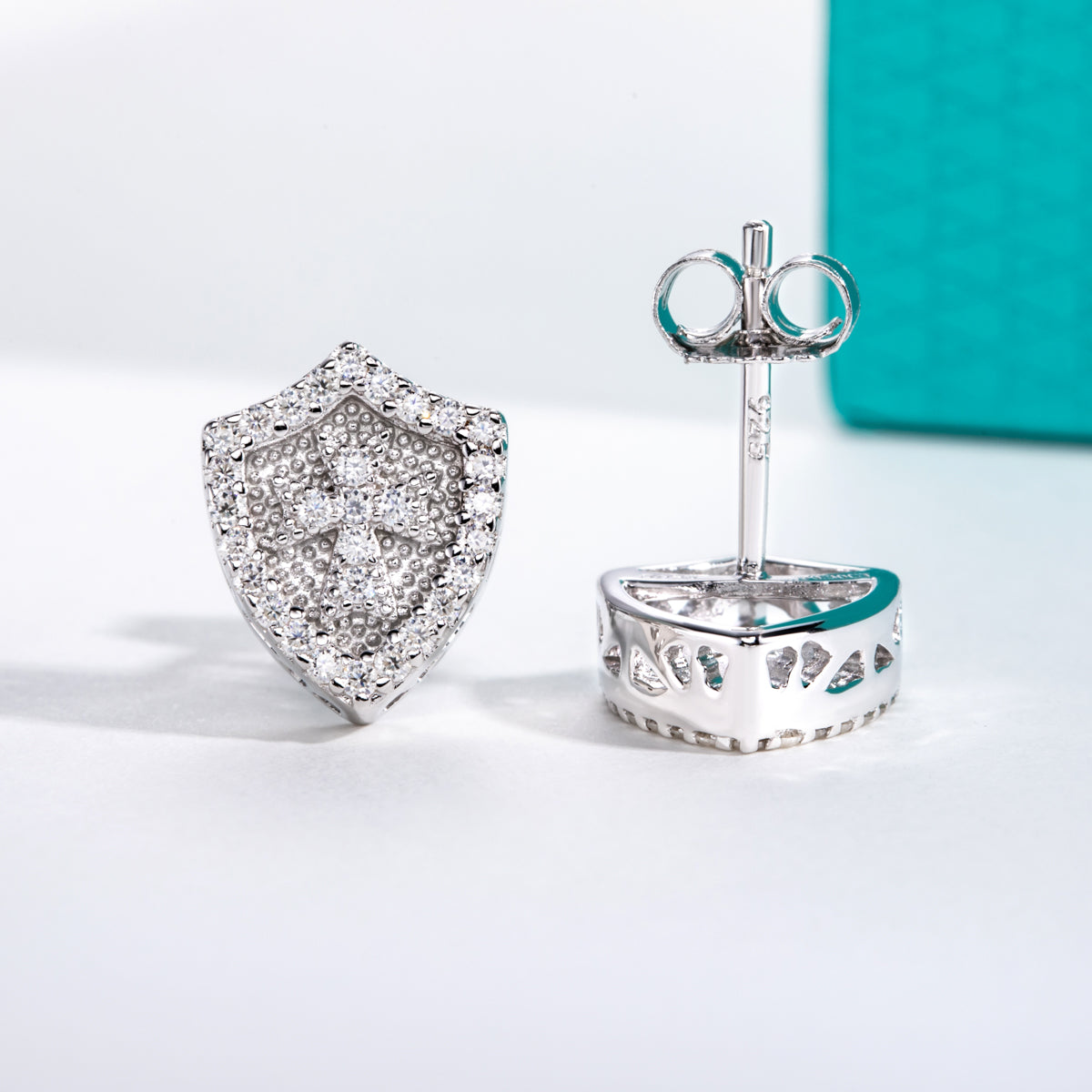 S925 Sterling‑Silver 0.30CT Moissanite Stud Earrings