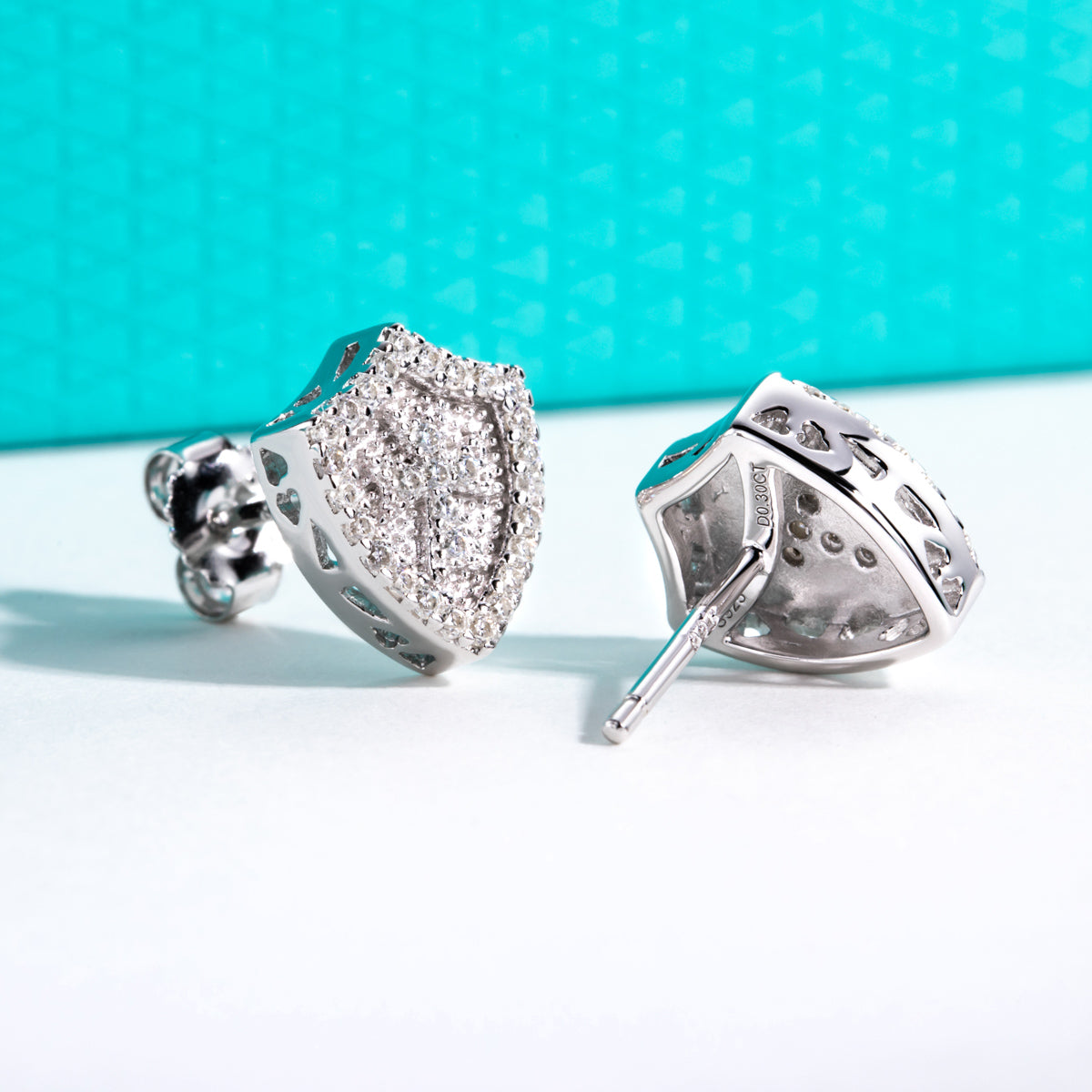 S925 Sterling‑Silver 0.30CT Moissanite Stud Earrings