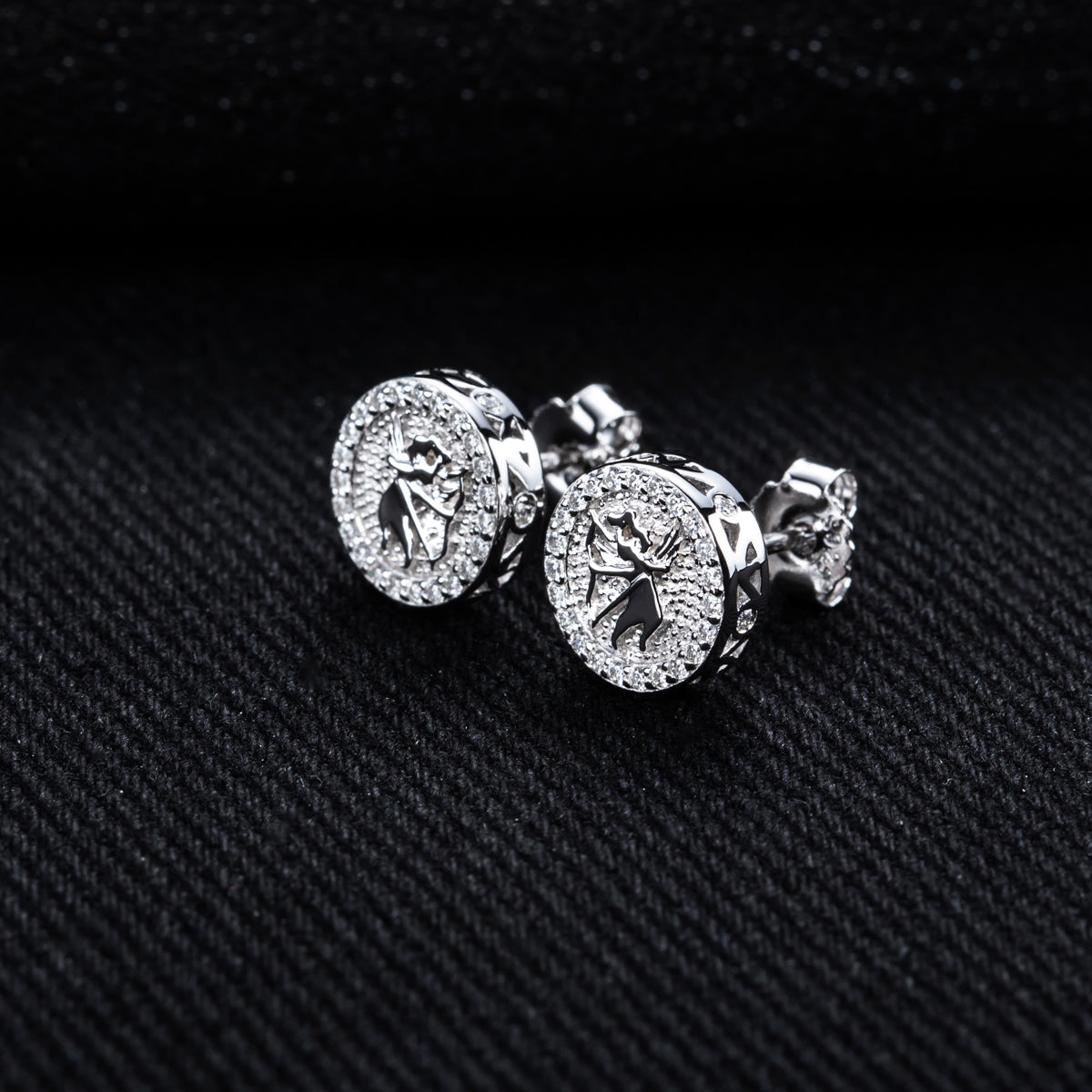 S925 Sterling‑Silver Round‑Cut Moissanite Stud Earrings