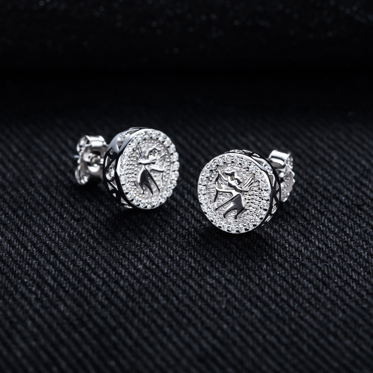 S925 Sterling‑Silver Round‑Cut Moissanite Stud Earrings