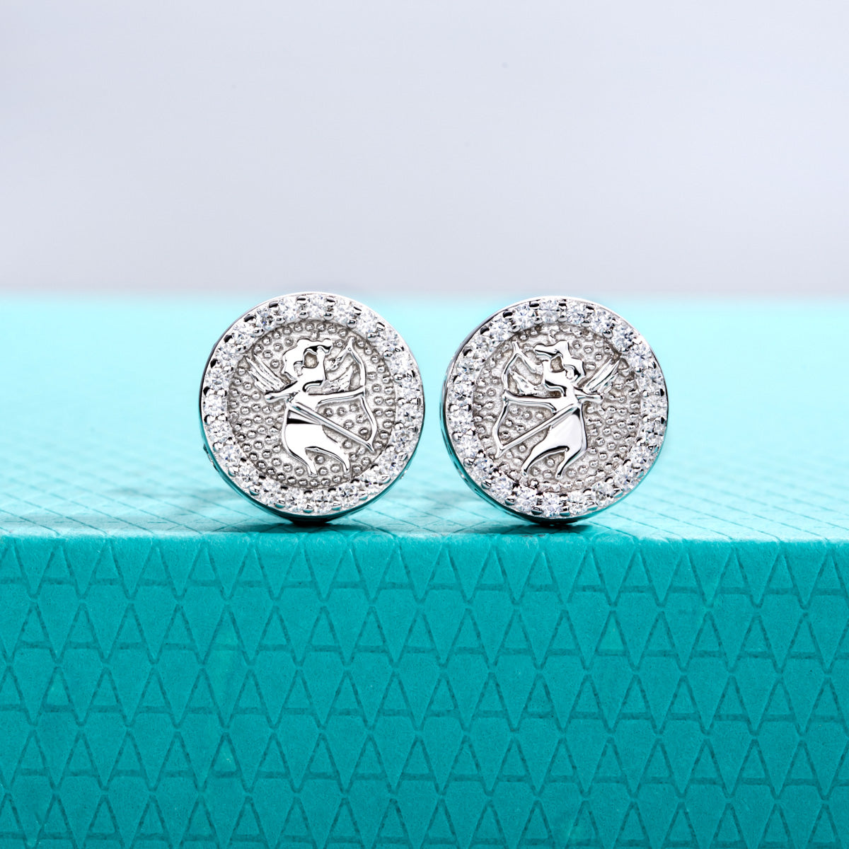 S925 Sterling‑Silver Round‑Cut Moissanite Stud Earrings