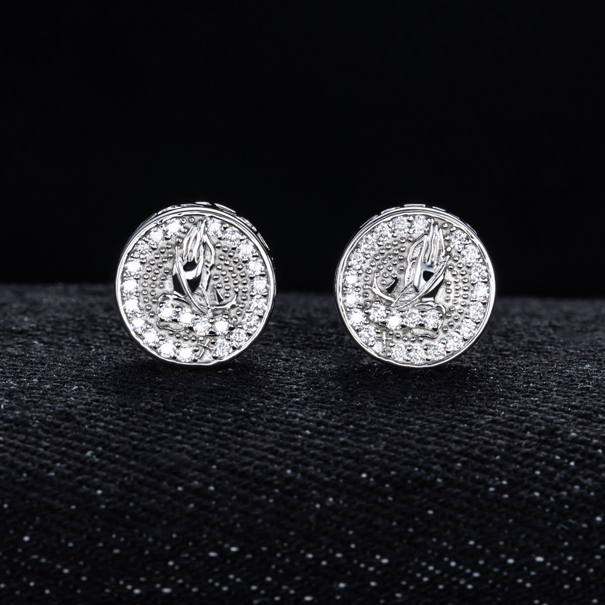 S925 Sterling‑Silver Round‑Cut Moissanite Stud Earrings