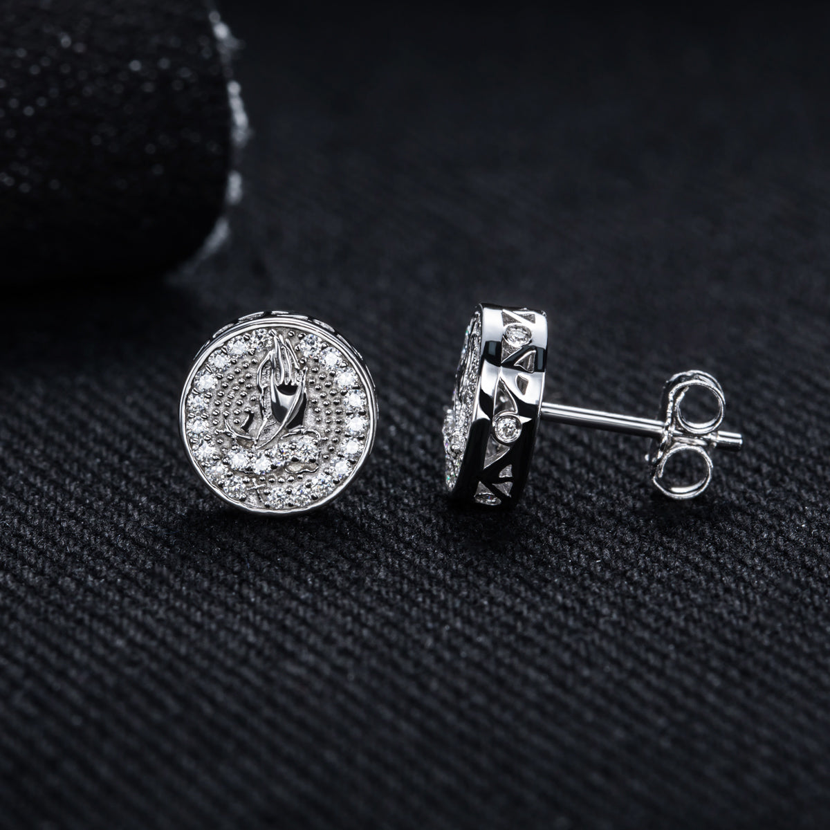 S925 Sterling‑Silver Round‑Cut Moissanite Stud Earrings