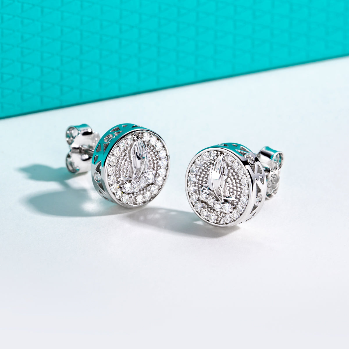 S925 Sterling‑Silver Round‑Cut Moissanite Stud Earrings