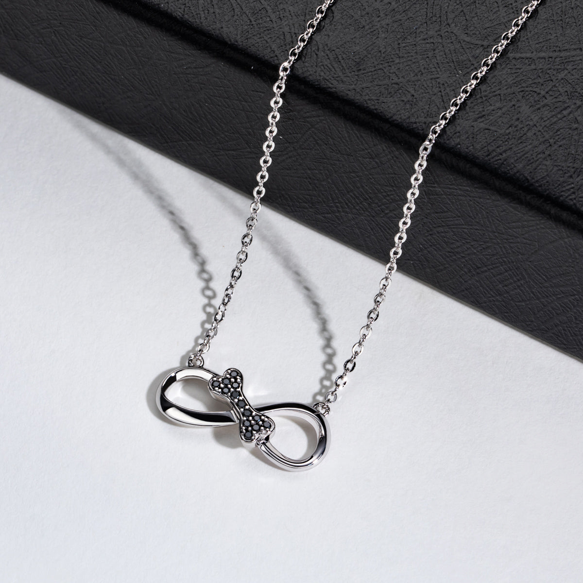S925 Silver Black Moissanite Butterfly Clavicle Necklace
