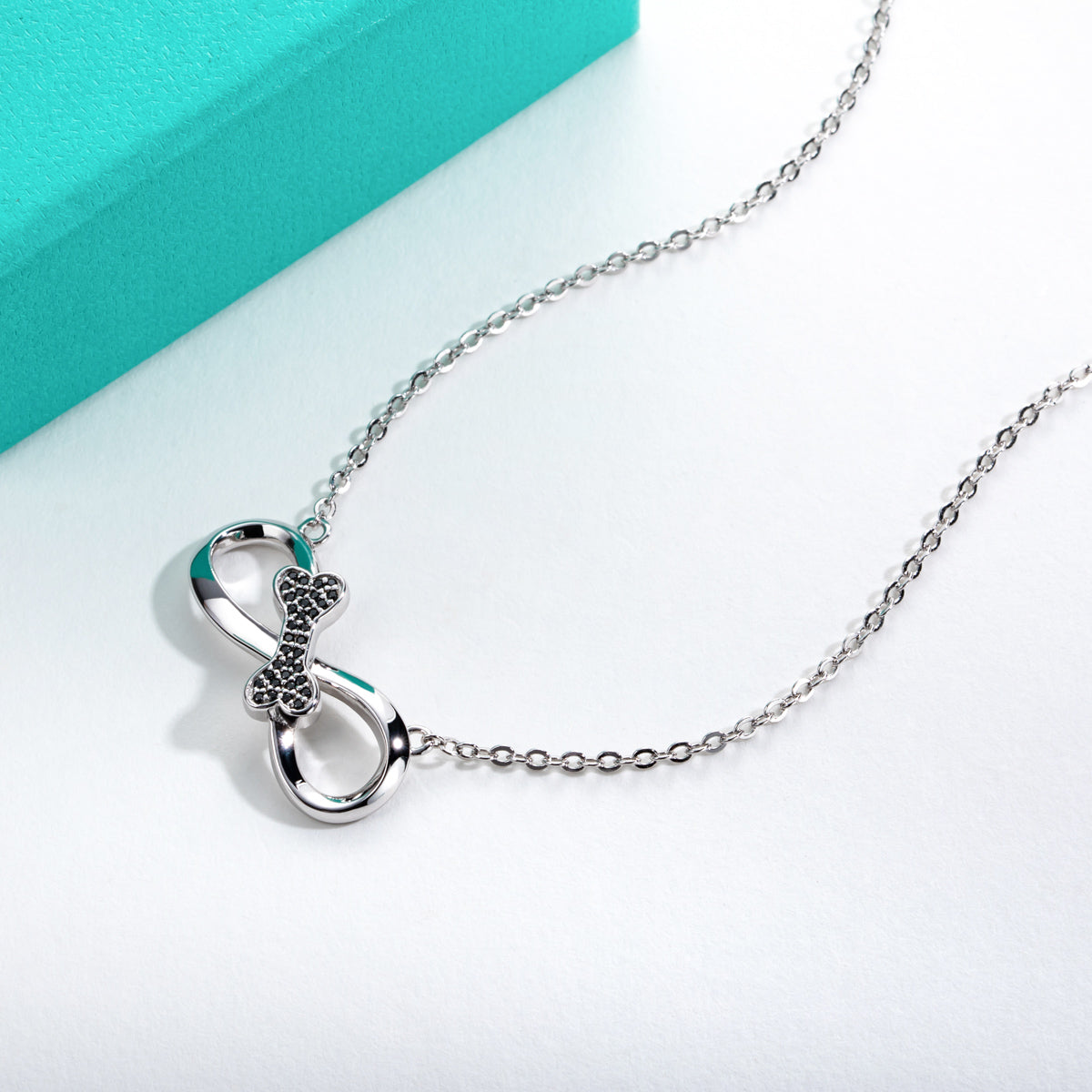 S925 Silver Black Moissanite Butterfly Clavicle Necklace