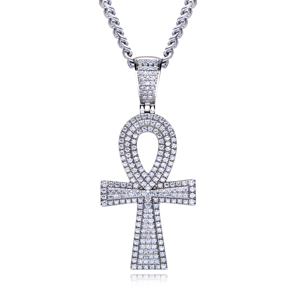 S925 Silver Moissanite Hip Hop Cross Pendant