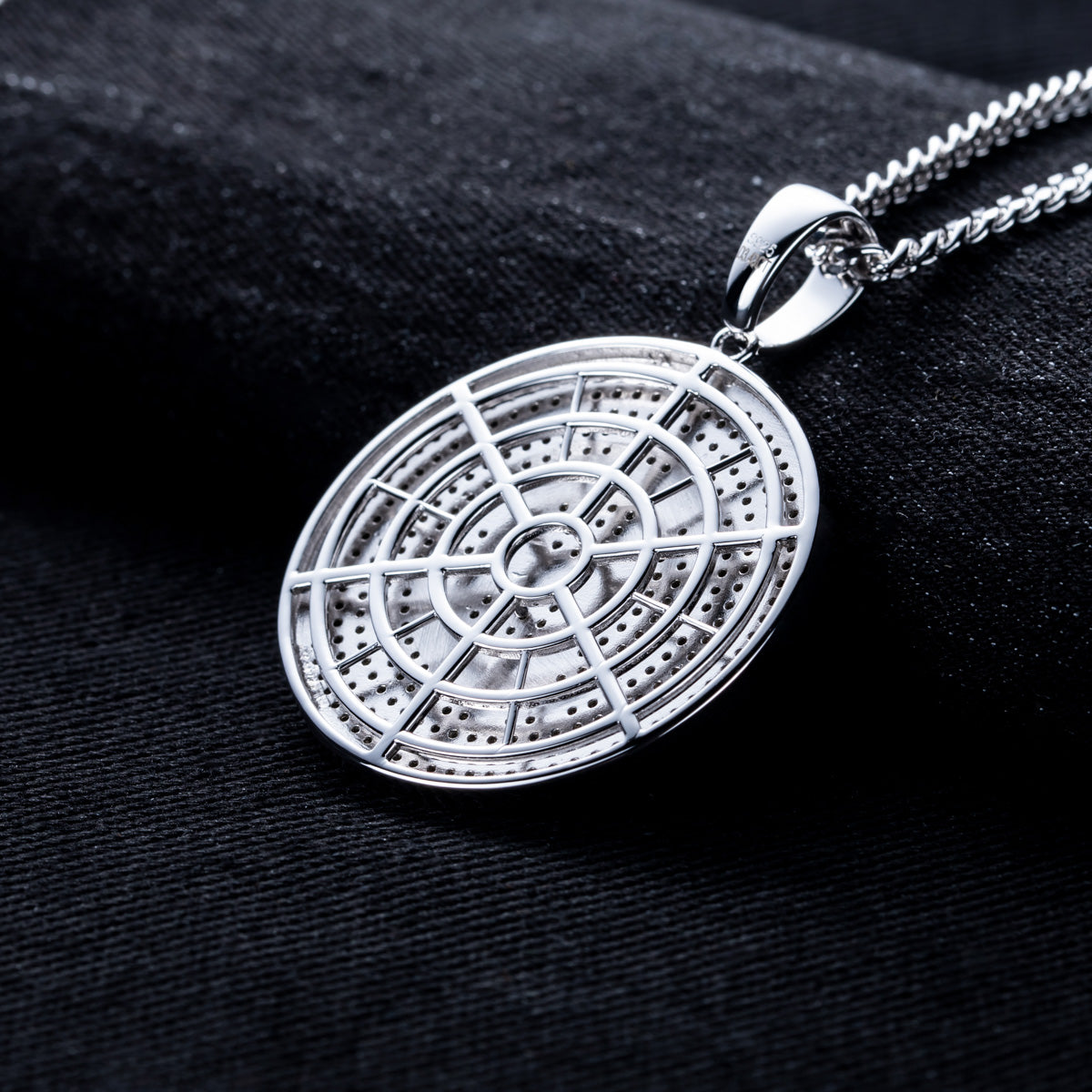 S925 Silver Moissanite Hip Hop Bitcoin Full Paved Diamond Pendant