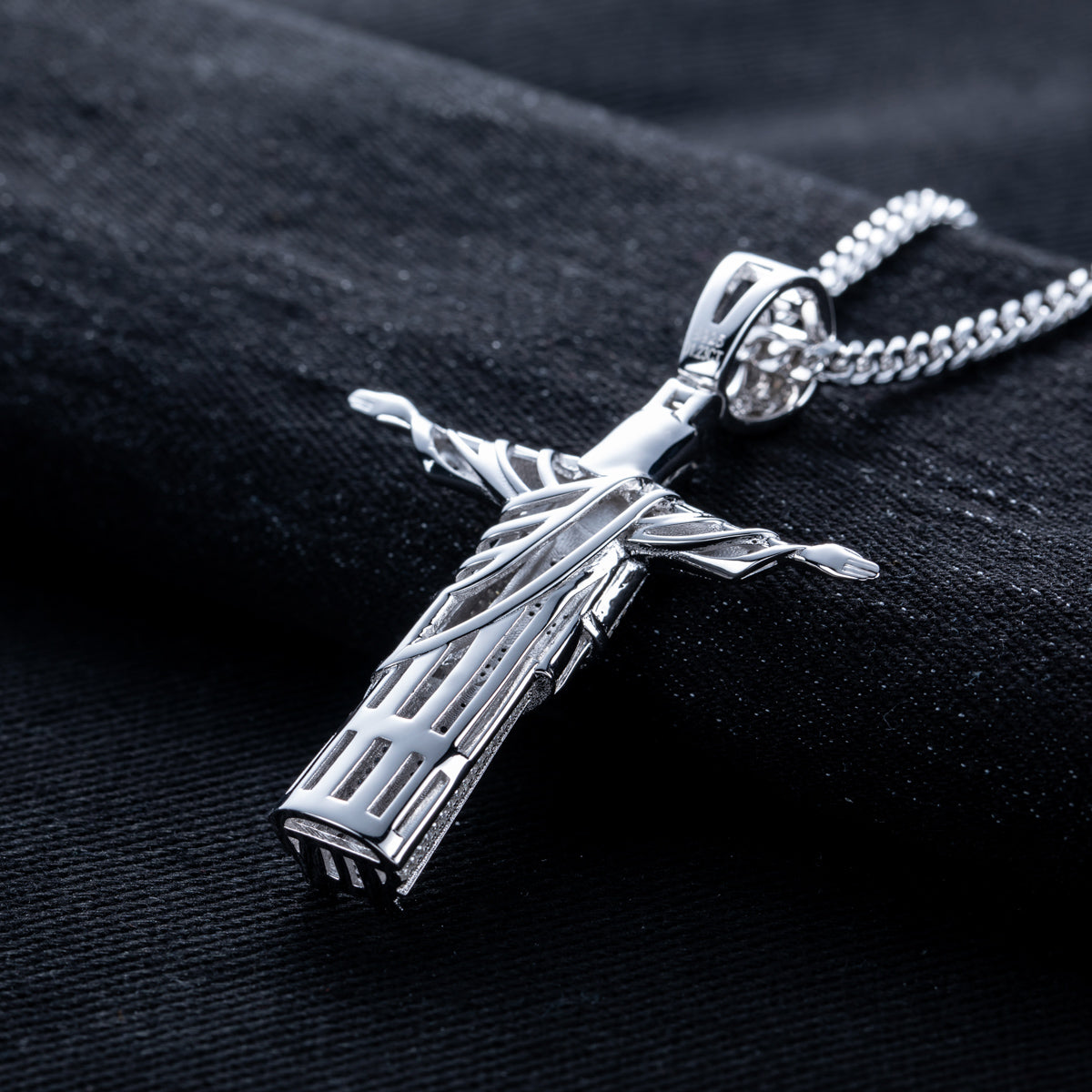 S925 Silver Moissanite Hip Hop Jesus Pendant