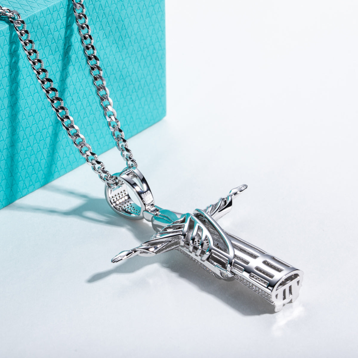 S925 Silver Moissanite Hip Hop Jesus Pendant