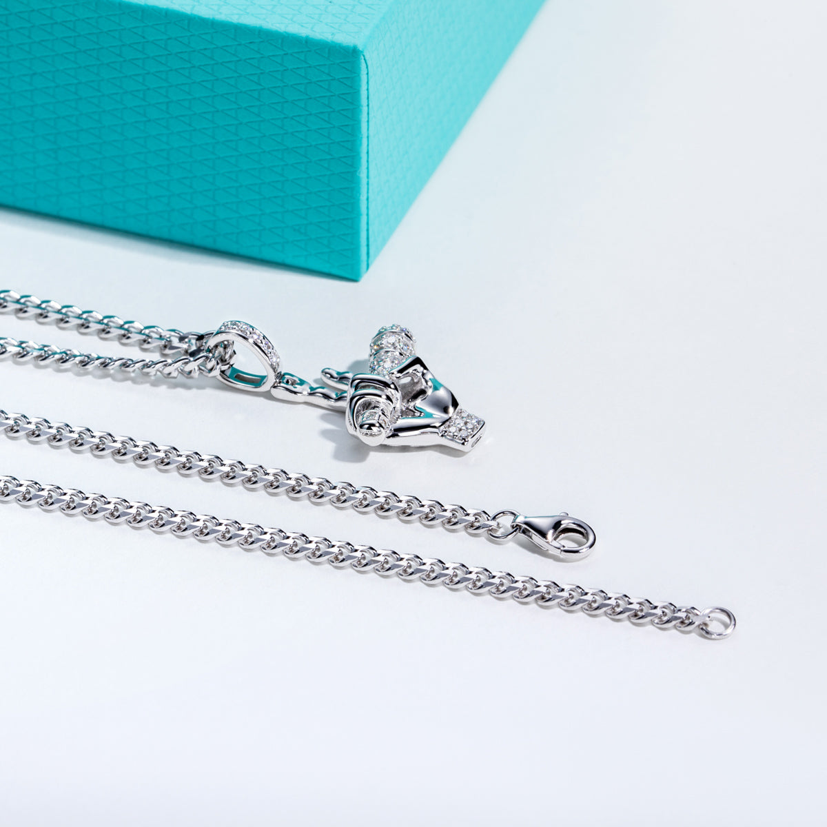 S925 Silver Moissanite Hip-hop Microphone Pendant