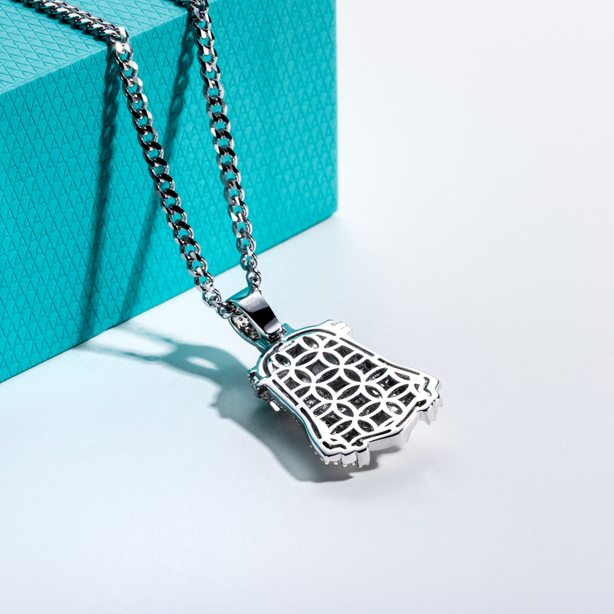 S925 Silver Moissanite Hip Hop Human Face Pendant