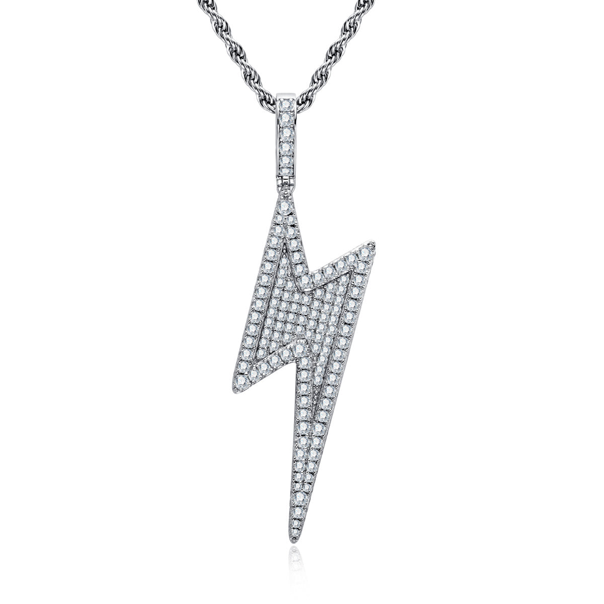 S925 Silver Moissanite Fully Paved Palm Pendant, Hip Hop Style