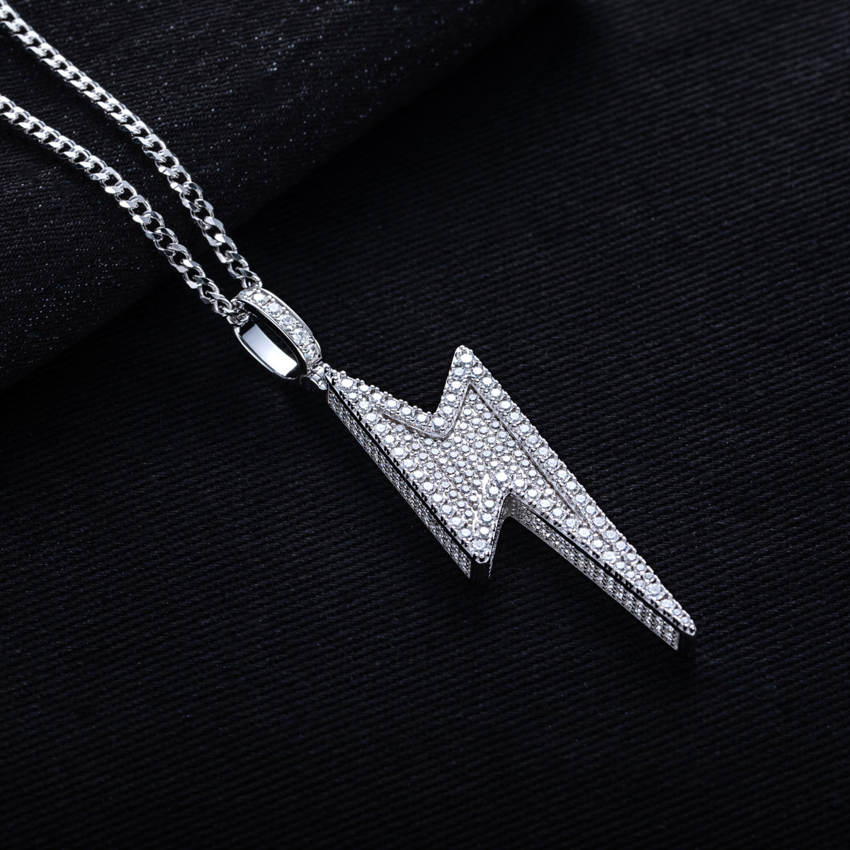 S925 Silver Moissanite Fully Paved Palm Pendant, Hip Hop Style