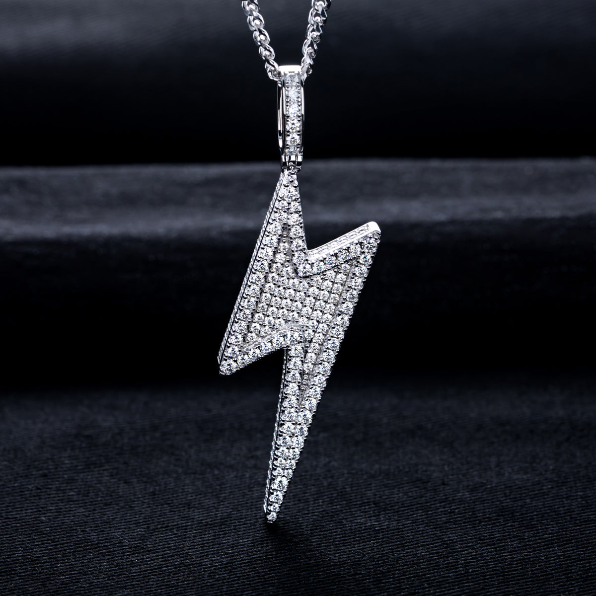 S925 Silver Moissanite Fully Paved Palm Pendant, Hip Hop Style