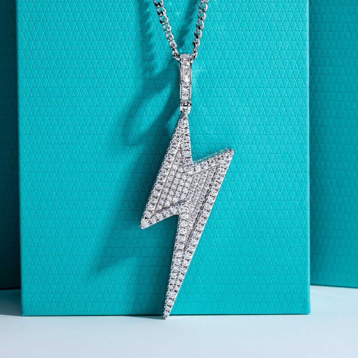 S925 Silver Moissanite Fully Paved Palm Pendant, Hip Hop Style