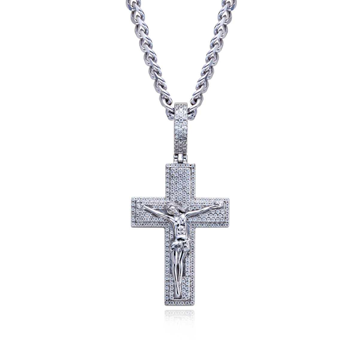 S925 Silver Moissanite Cross Pendant