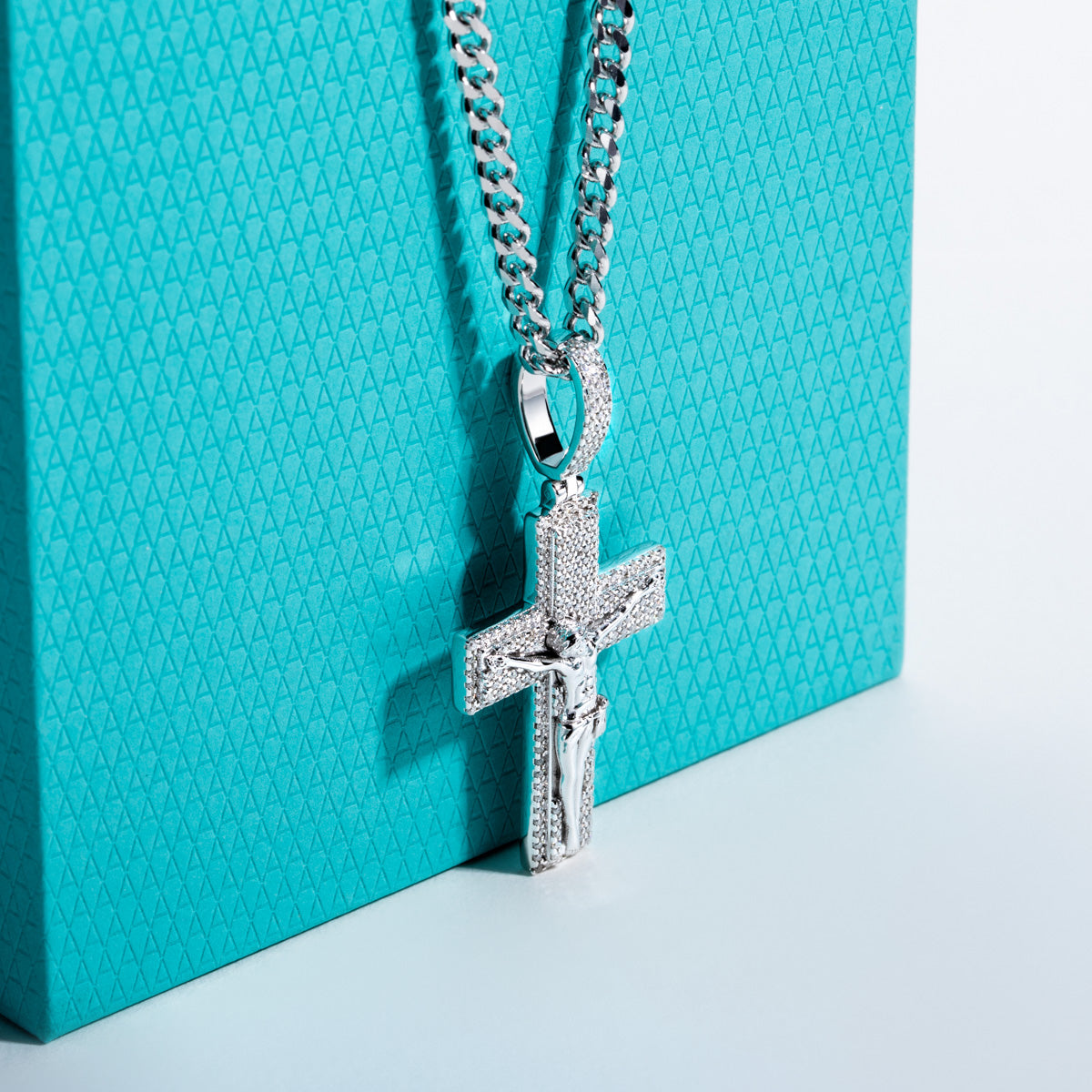 S925 Silver Moissanite Cross Pendant