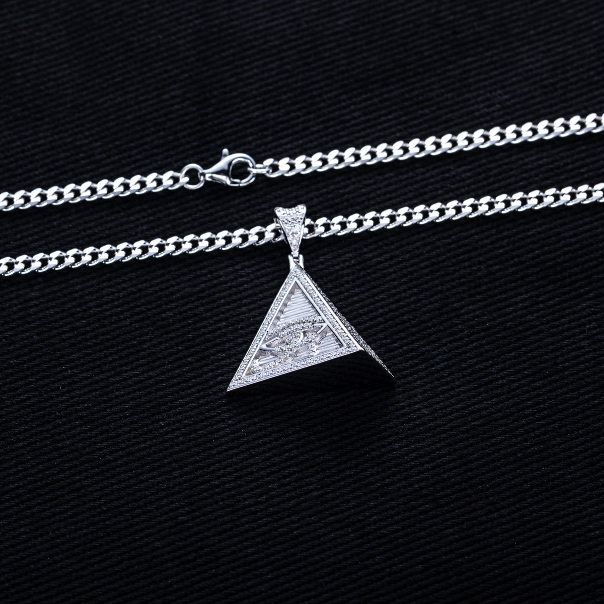 S925 Silver Moissanite Eye of Horus Pendant