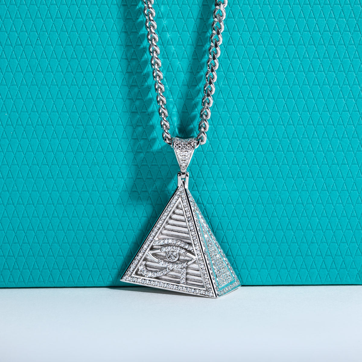S925 Silver Moissanite Eye of Horus Pendant