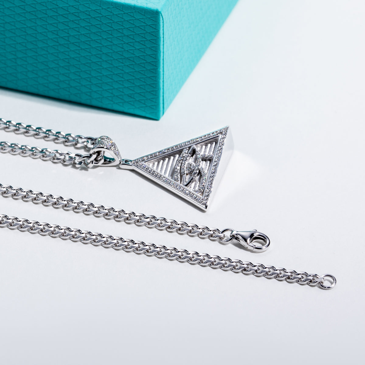 S925 Silver Moissanite Eye of Horus Pendant