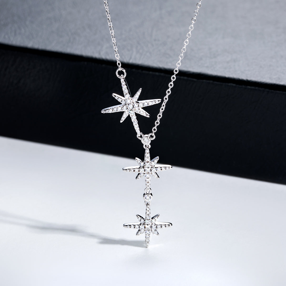 S925‑Silver Eight‑Pointed Star Moissanite Necklace