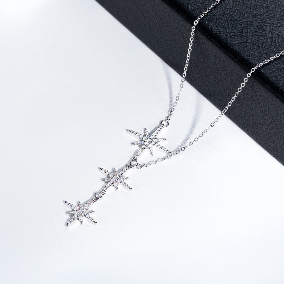 S925‑Silver Eight‑Pointed Star Moissanite Necklace