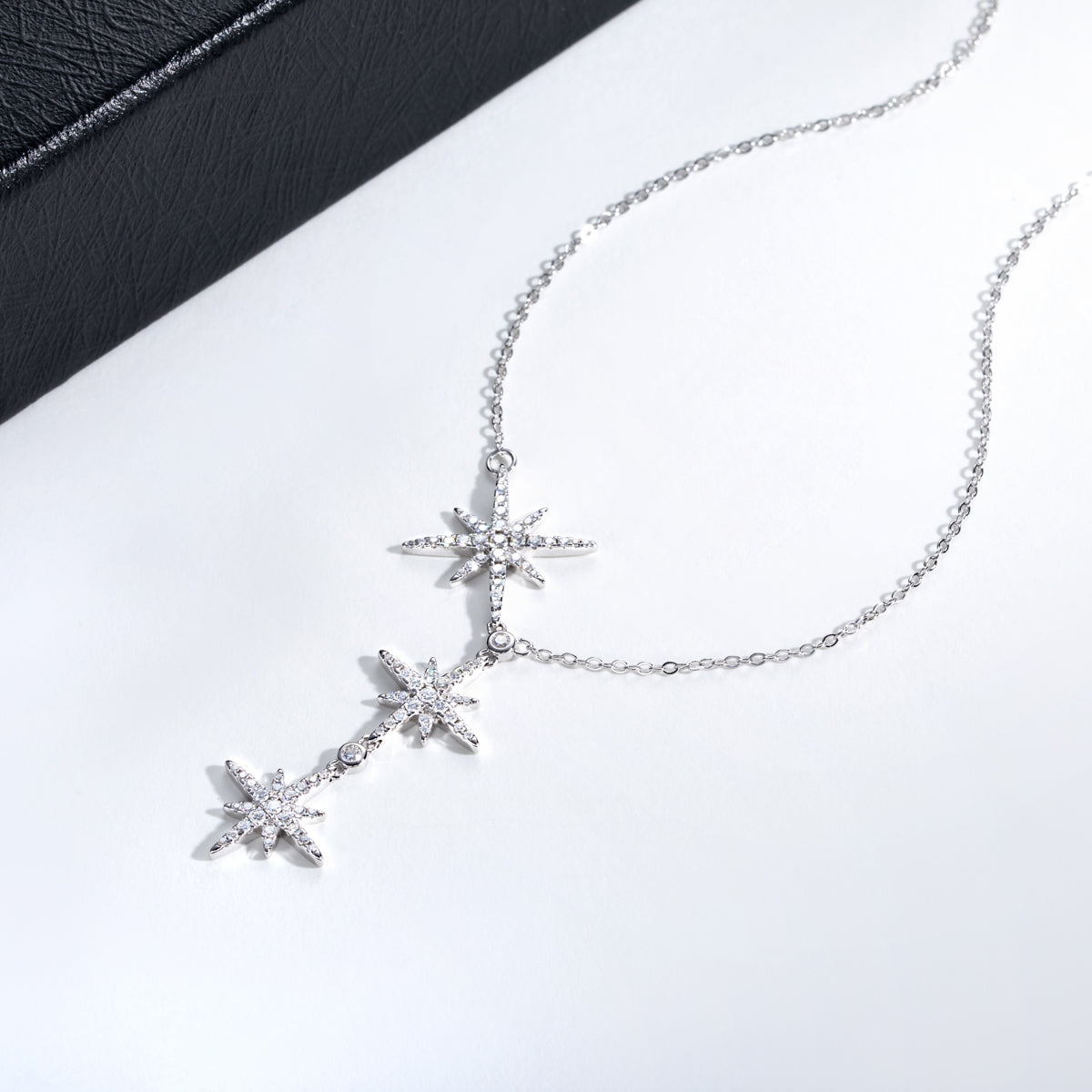 S925‑Silver Eight‑Pointed Star Moissanite Necklace