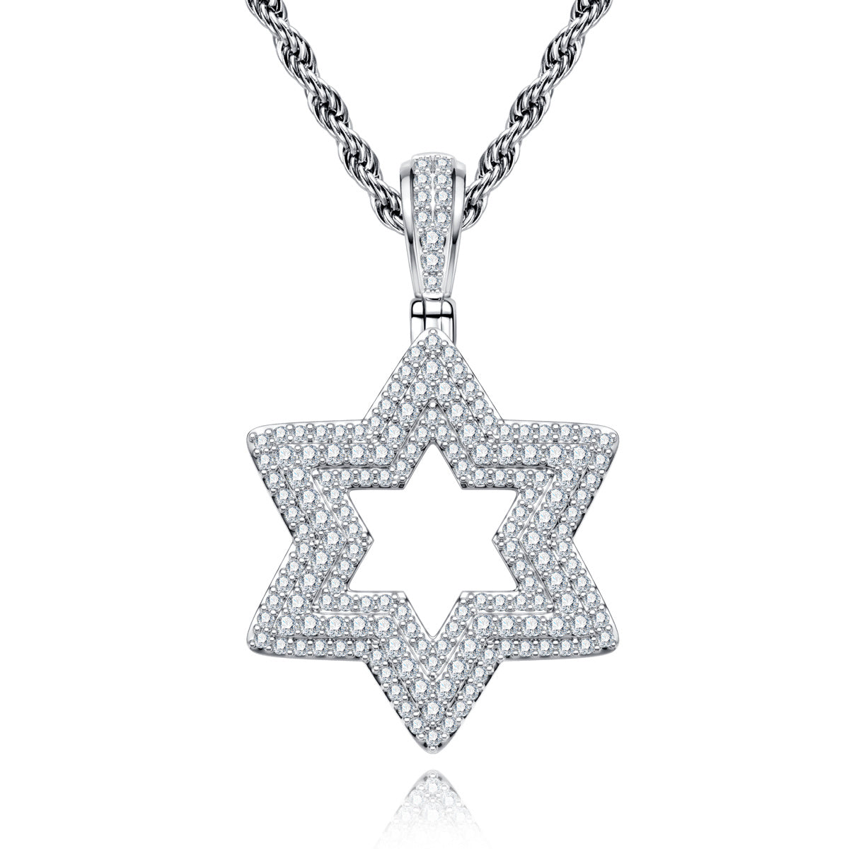 Hexagon‑Cut Moissanite Hip‑Hop Pendant