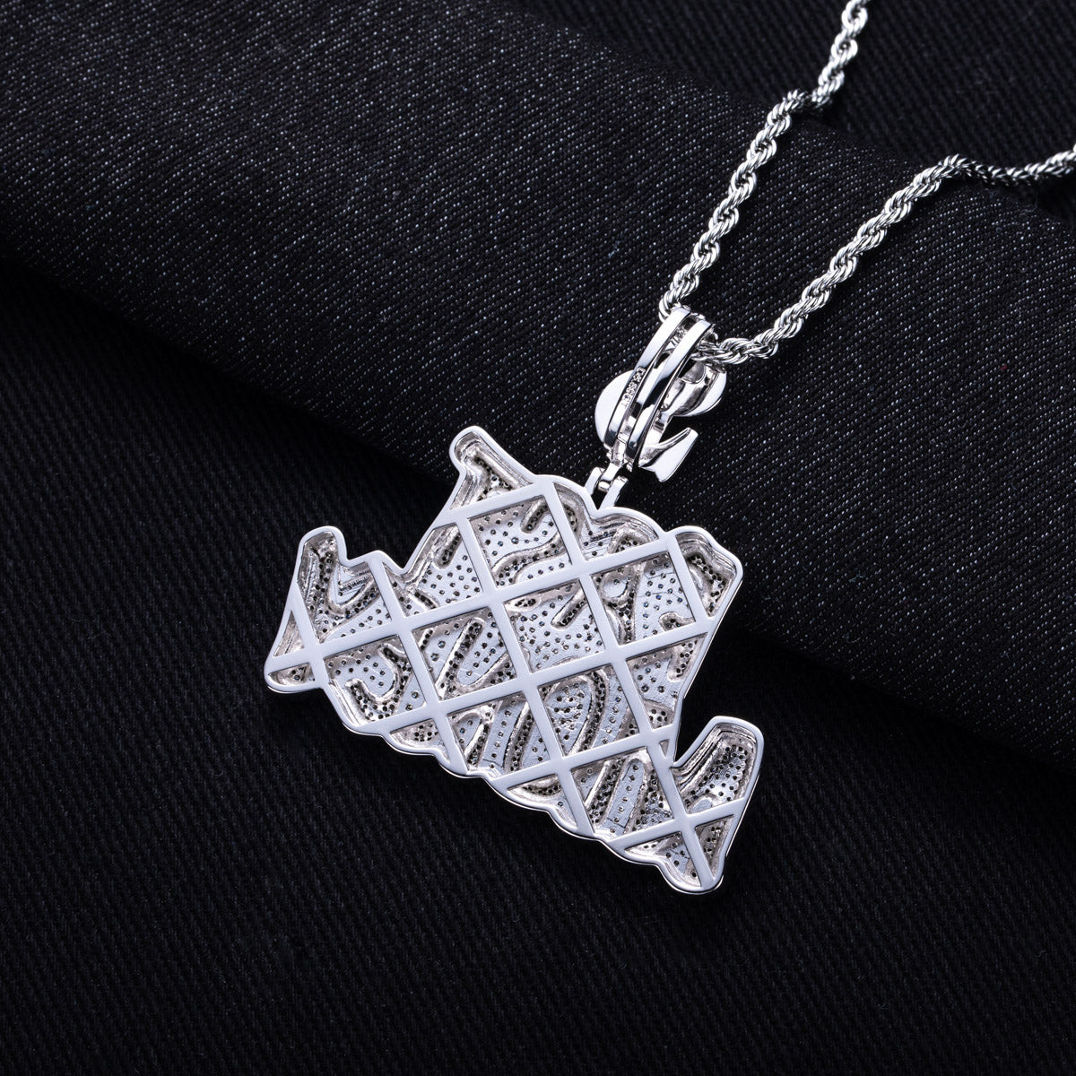 Moissanite Hip‑Hop FAST MONEY Letter Pendant