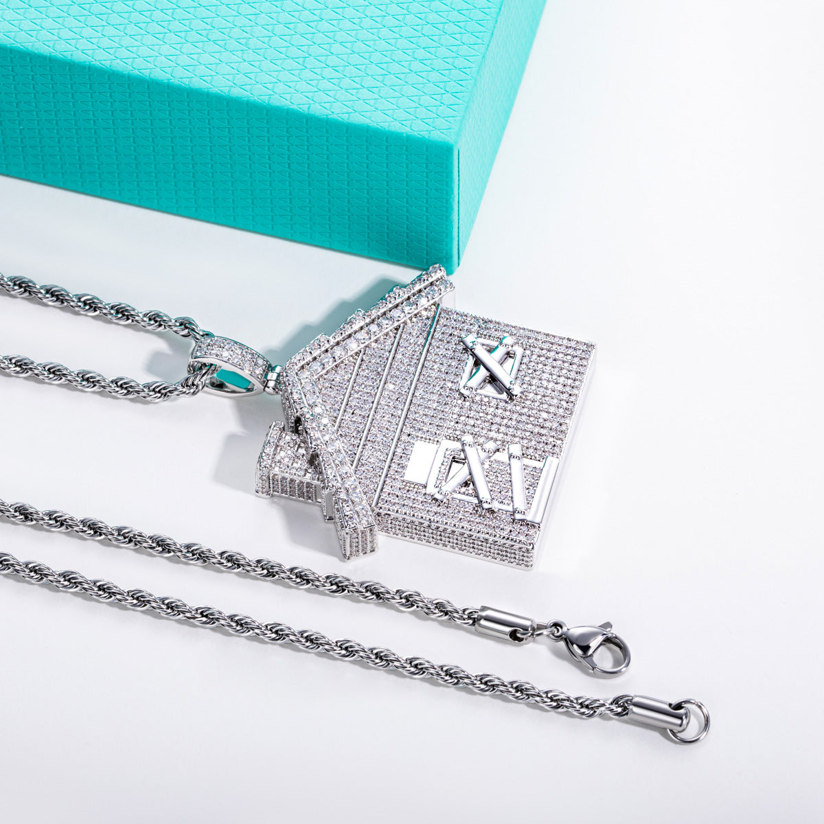 Iced‑Out Moissanite Hip‑Hop Mansion Pendant
