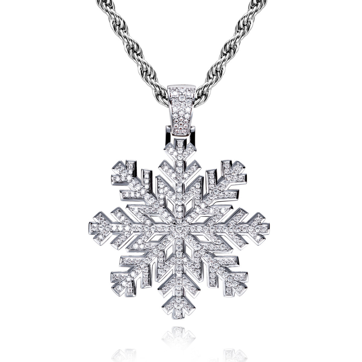 Hip‑Hop Style Snowflake Moissanite Pendant